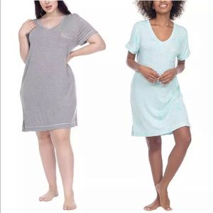 Honeydew 2 Pack Ladies Pullover Lounge Sleep Shirt short Sleeve V Neck Comfy New
